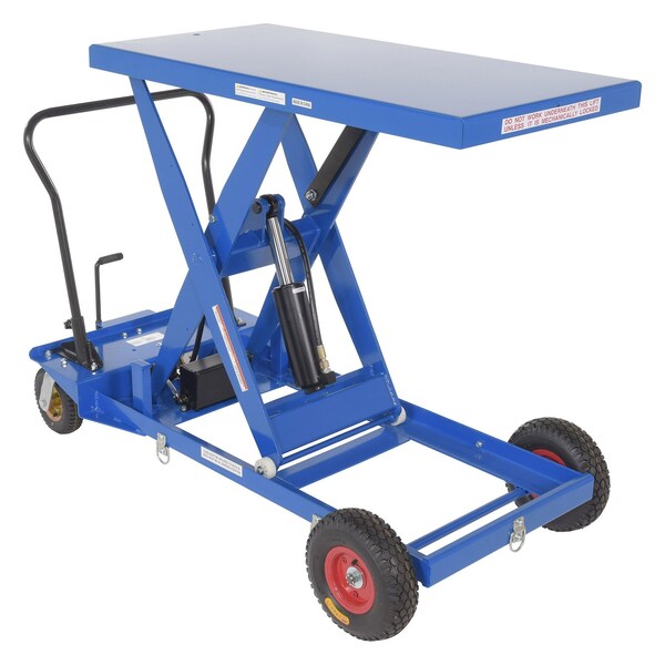 Vestil Blue Rough Terrain Elevating Cart 1000 lb Capacity 48 x 24 CART-PN-1000 - main